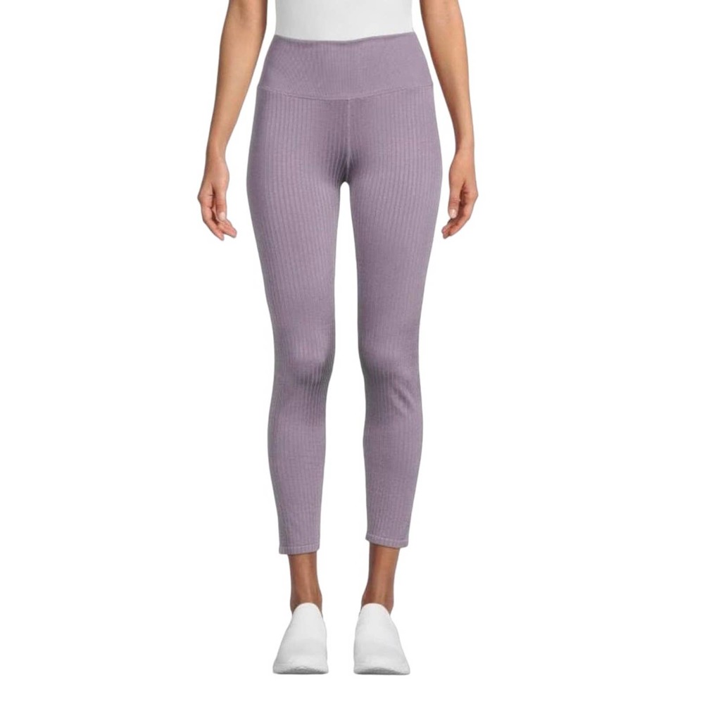 $79 NWT Good American Wide Rib Dusty Violet Legging 5/6